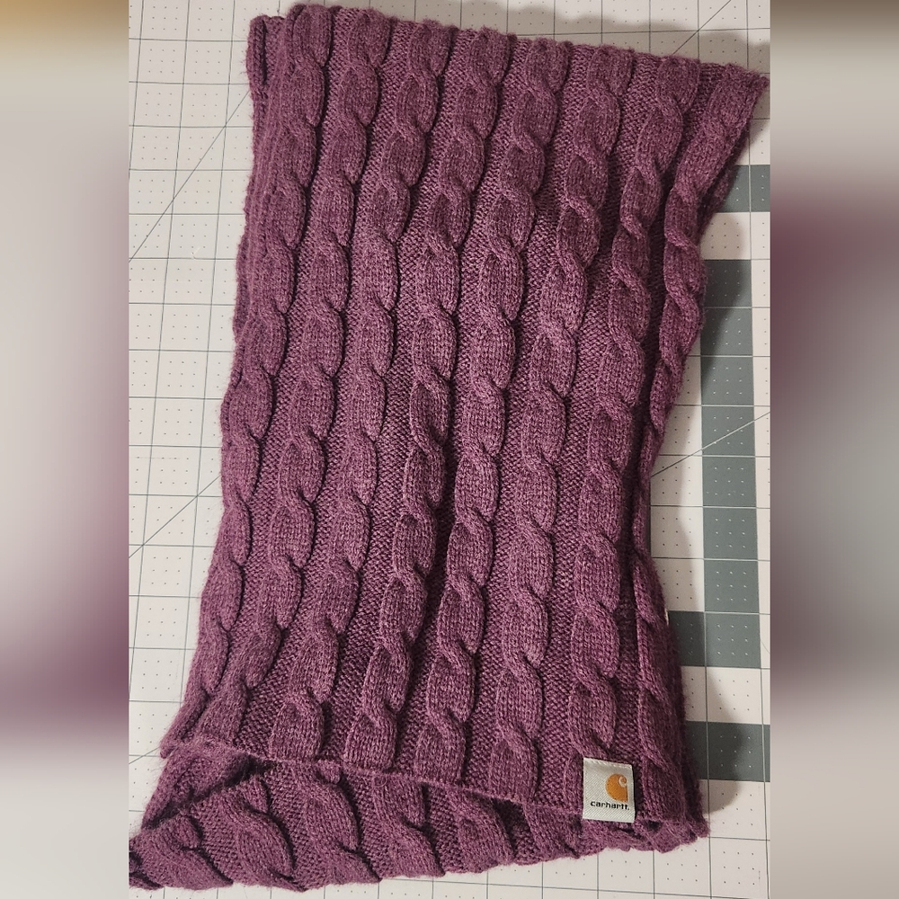 Carhartt Plum Cable Knit Scarf